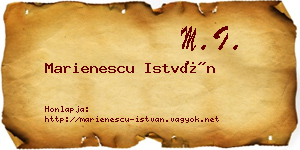 Marienescu István névjegykártya